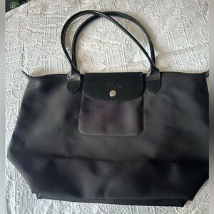 Longchamp Small Canvas Handbag in Black